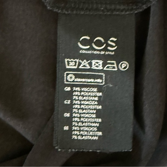 COS Black Sleeveless Keyhole Back Stretch Jersey Relaxed Fit Maxi Dress Small - Picture 15 of 15